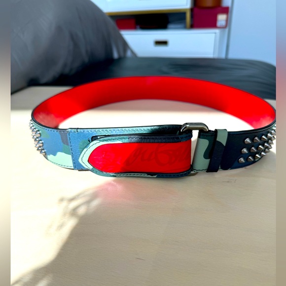 Christian Louboutin Accessories - CHRISTIAN LOUBOUTIN Loubi Spiked Belt